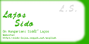 lajos sido business card